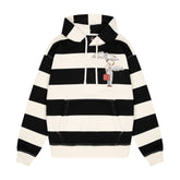 Derschutze "on air" ecru-navy striped Hoodie