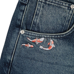 Derschutze "koi fish v2" Jorts washed indigo