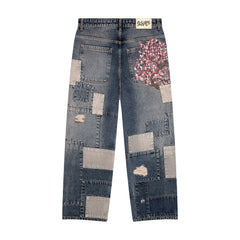 Derschutze "blossom v2" patchwork washed Denim