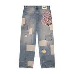 Derschutze "blossom v2" patchwork Denim light blue