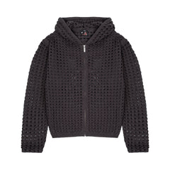 Derschutze "aziza" crochet zip up anthracite