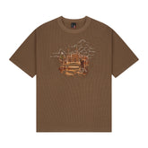 Derschutze "aziza" waffle T Shirt brown