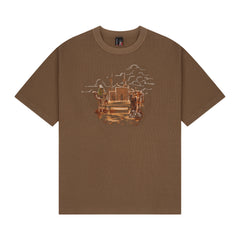 Derschutze "aziza" waffle T Shirt brown