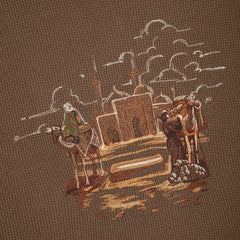 Derschutze "aziza" waffle T Shirt brown