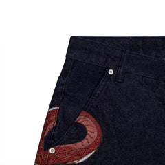 Derschutze "yakuza" indigo raw Jorts 01