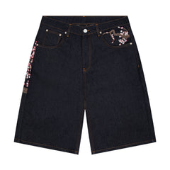 Derschutze "blossom" indigo raw Jorts