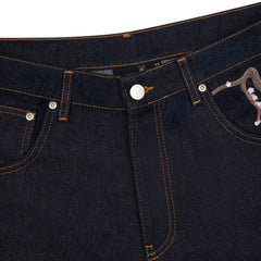 Derschutze "blossom" indigo raw Jorts
