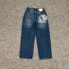 Derschutze Vintage Embroidered Blue Jeans