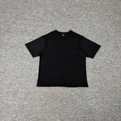 Derschutze Black Dual Dragon Back‑Embroidered Graphic Tee