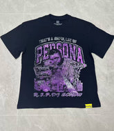 That’s A Awful Lot Of Cough Syrup Persona R.I.P DJ Screw Vintage Purple Oversized Black Tee