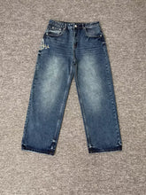 Derschutze retro street embroidered jeans