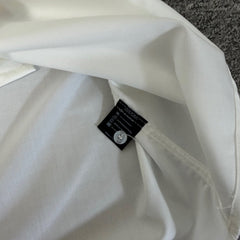 Derschutze White Cherry‑Blossom Plum‑Tree Print Short‑Sleeve Button‑Up Shirt