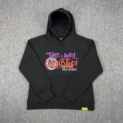 THAT'S A AWFUL LOT OF COUPH SYRUP Black Graffiti Punk Print Streetwear Hoodie