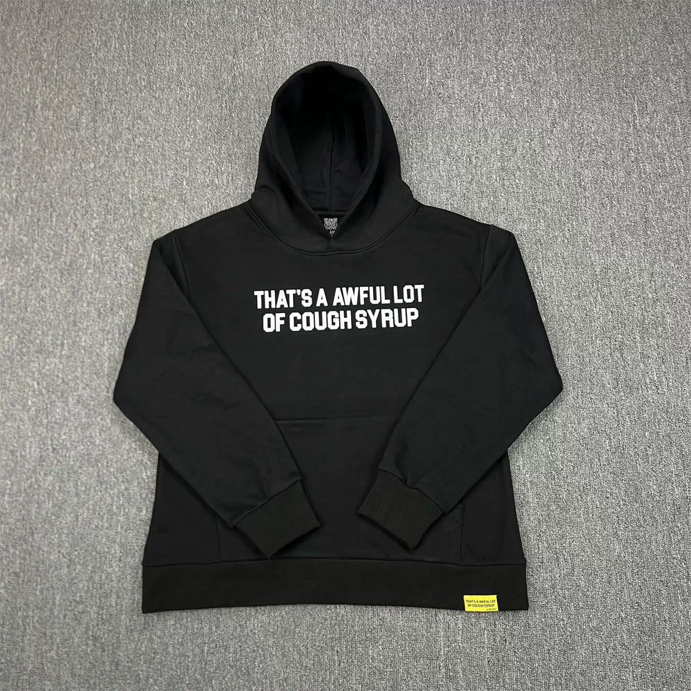 THAT'S A AWFUL LOT OF COUPH SYRUP Black Classic Logo Hoodie