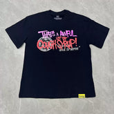 That’s A Awful Lot Of Cough Syrup Graffiti Seal Logo Oversized Black Tee