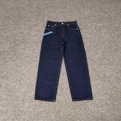 Derschutze Dark Indigo Pinstripe Jeans