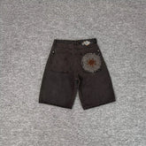 Derschutze Dark Vintage Streetwear Jean Shorts