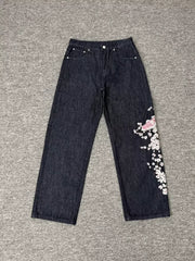 Derschutze Sakura Embroidered Denim Jeans