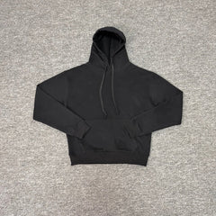 Derschutze Black Pullover Hoodie Multi‑Color Botanical Floral Back Embroidery