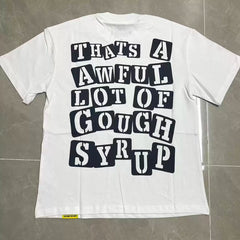 That’s A Awful Lot Of Cough Syrup Skeleton Angel Factavis Graphic Oversized White Tee