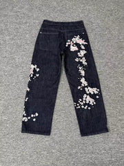 Derschutze Sakura Embroidered Denim Jeans