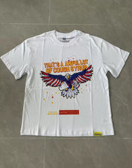 That’s A Awful Lot Of Cough Syrup Eagle Dual‑Sided Print Oversized White Tee