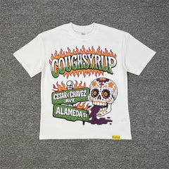 THAT'S A AWFUL LOT OF COUPH SYRUP Vintage Washed Sugar Skull Cough Syrup Graphic T-Shirt