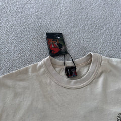 Derschutze Beige Renaissance Sculpture Back‑Print Graphic Tee