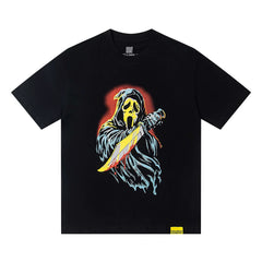 That’s A Awful Lot Of Cough Syrup Grim Reaper Horror Graphic Oversized Tee