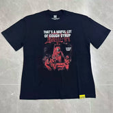 That’s A Havful Lot Of Cough Syrup Metal Horror Graphic Oversized Black Tee