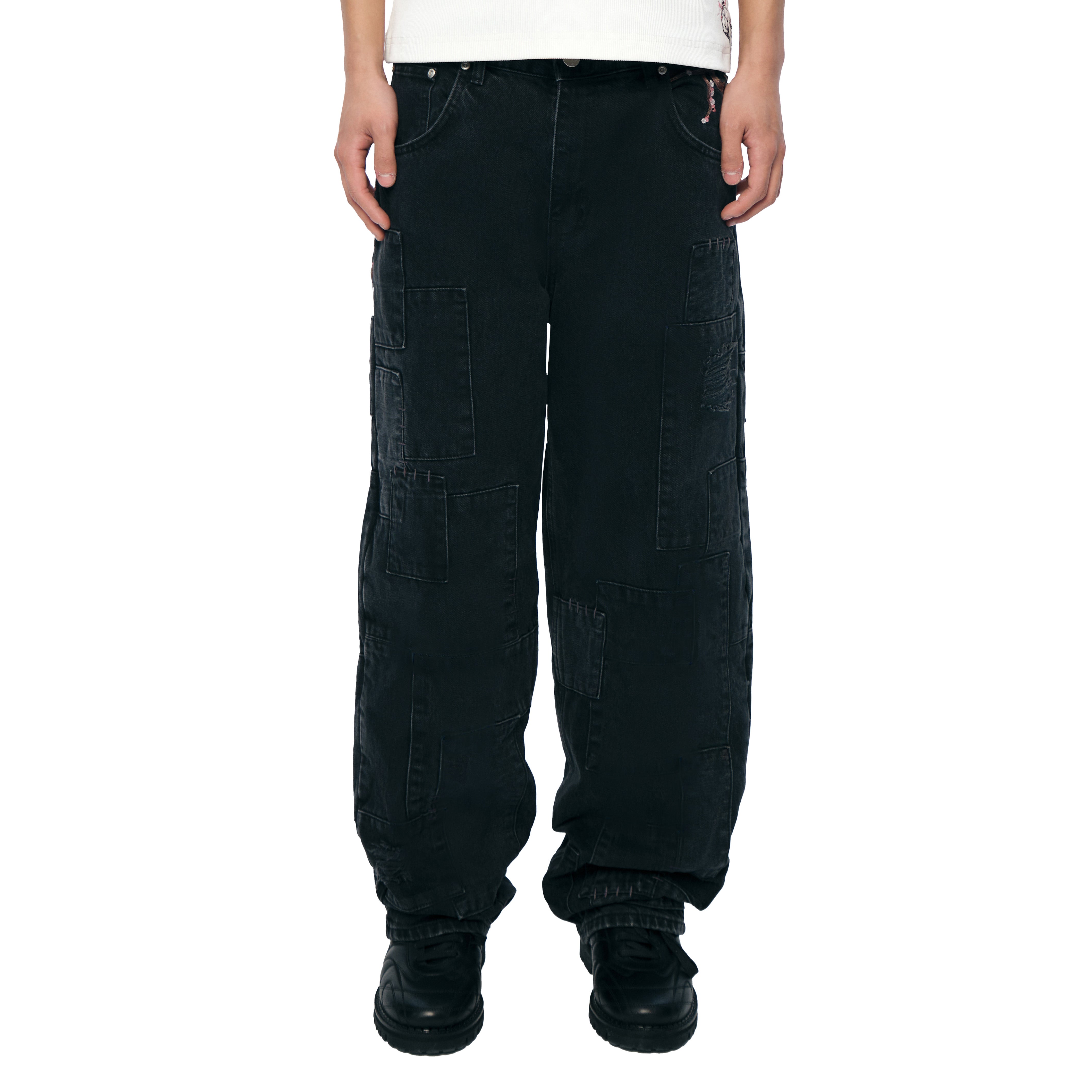 Derschutze "blossom v2" patchwork Denim black