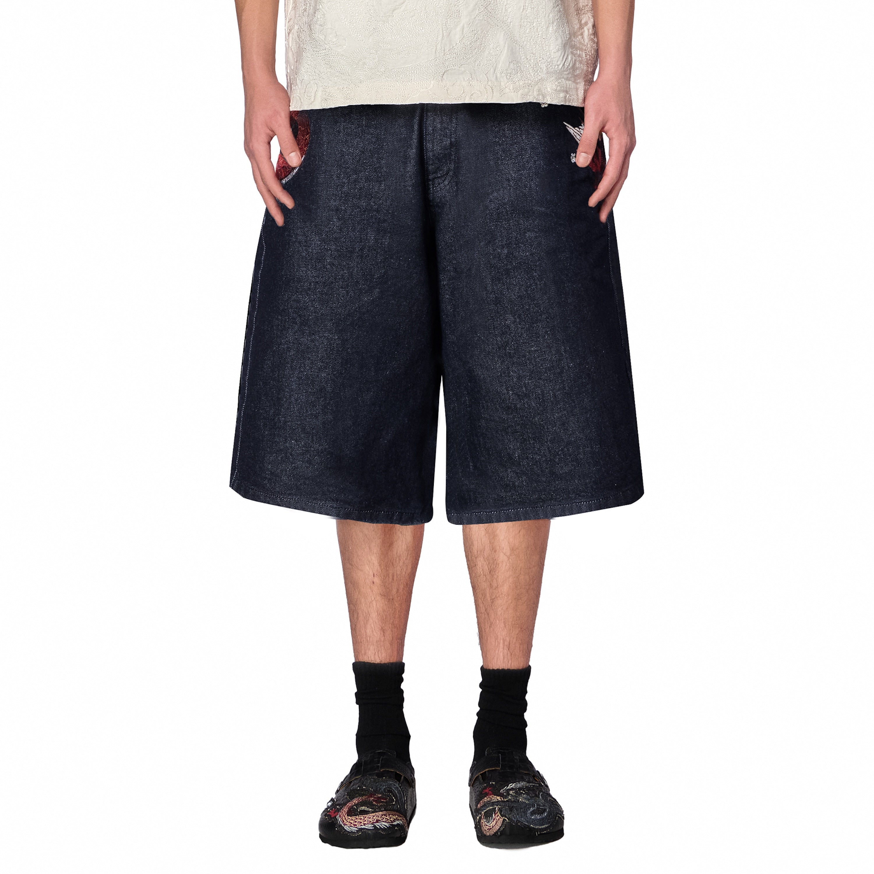 Derschutze "yakuza" indigo raw Jorts 01