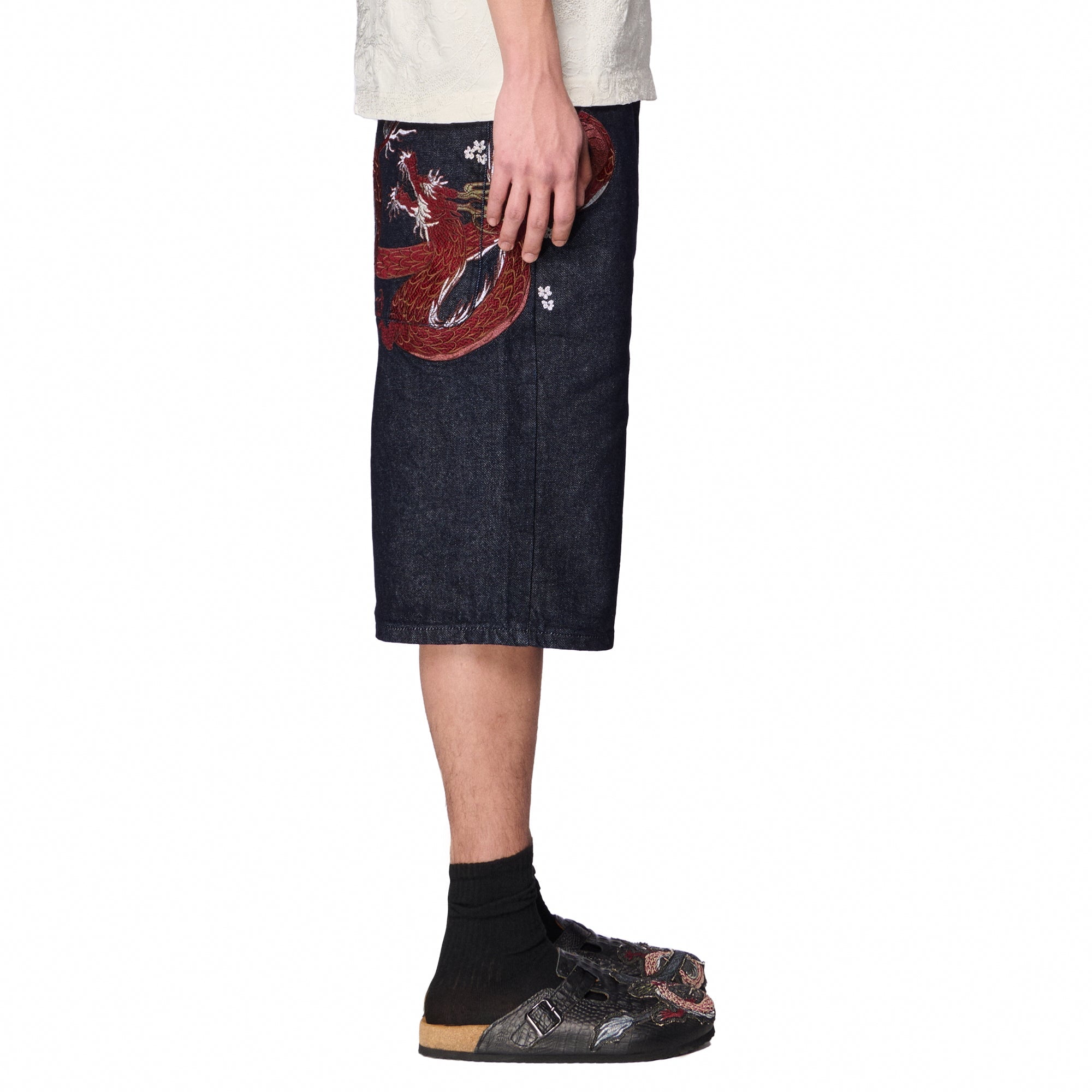 Derschutze "yakuza" indigo raw Jorts 01