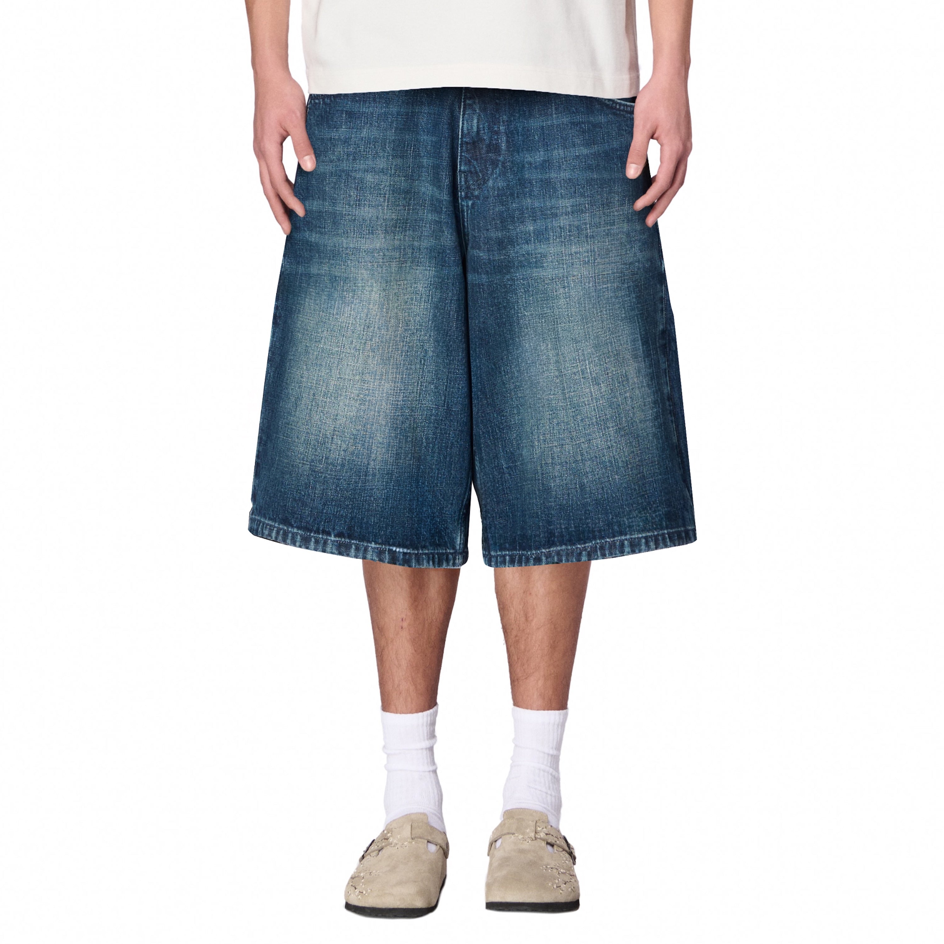Derschutze "yakuza" indigo washed Jorts 02