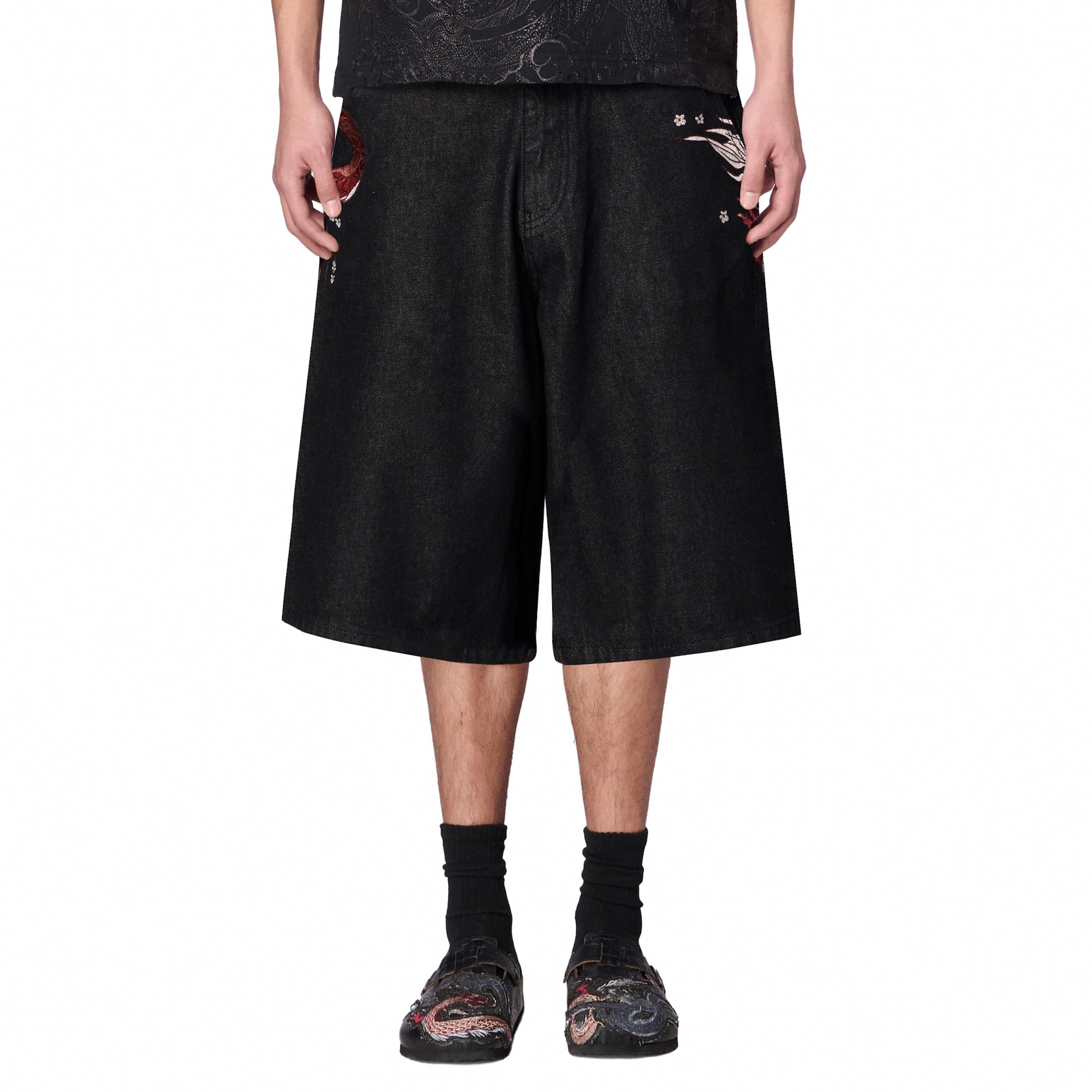 Derschutze "yakuza" black raw Jorts