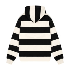Derschutze "on air" ecru-navy striped Hoodie