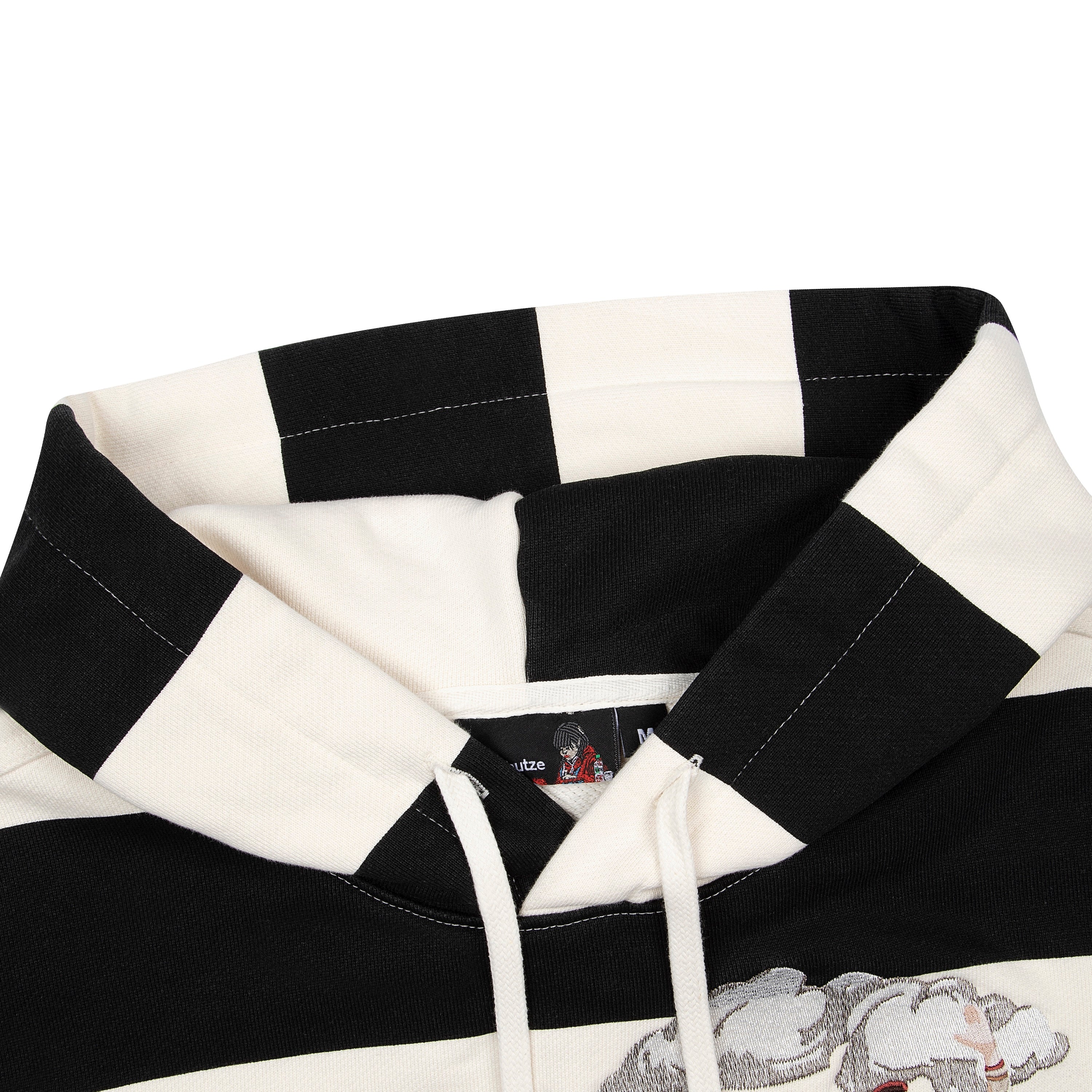 Derschutze "on air" ecru-navy striped Hoodie