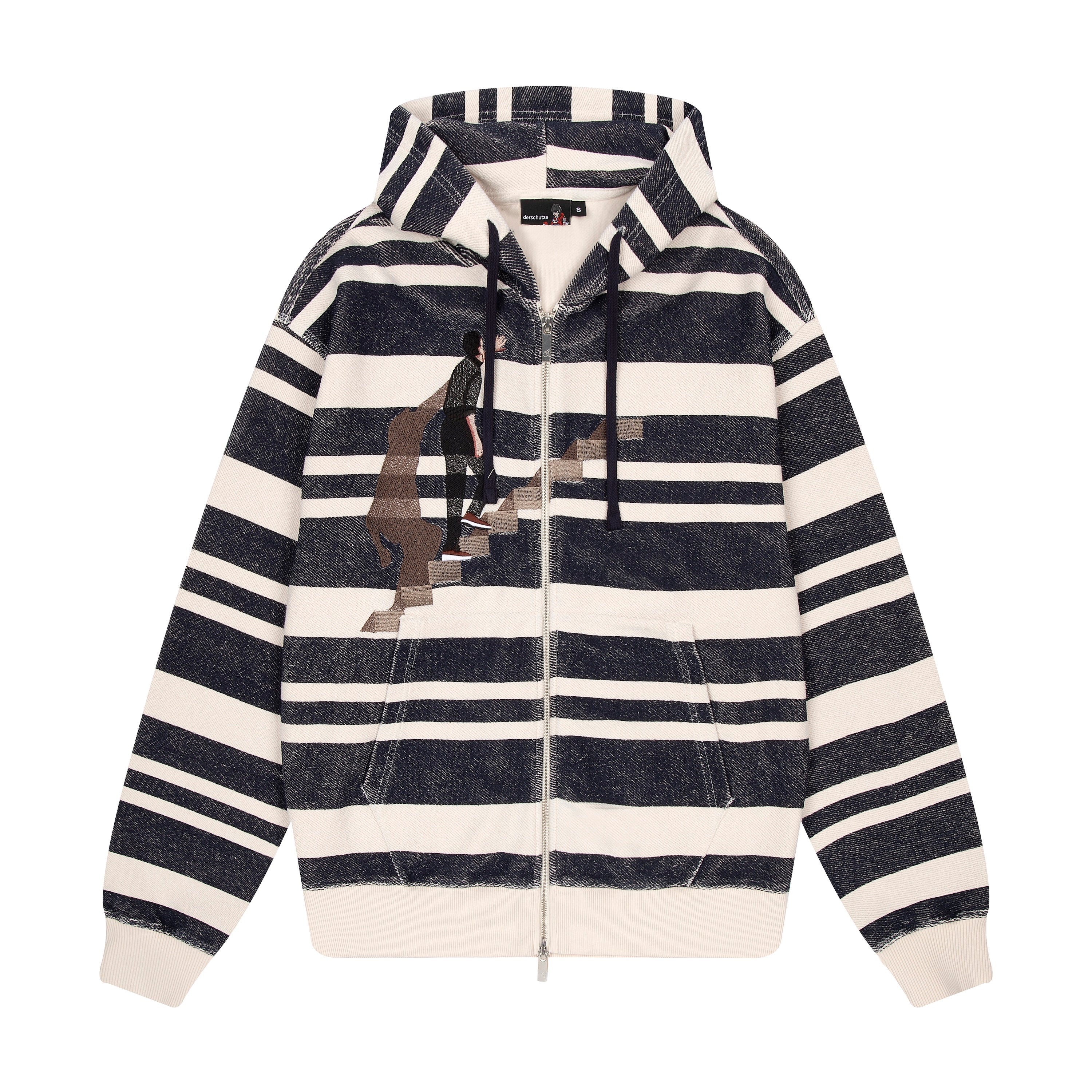 Derschutze "on air" striped Zip Up