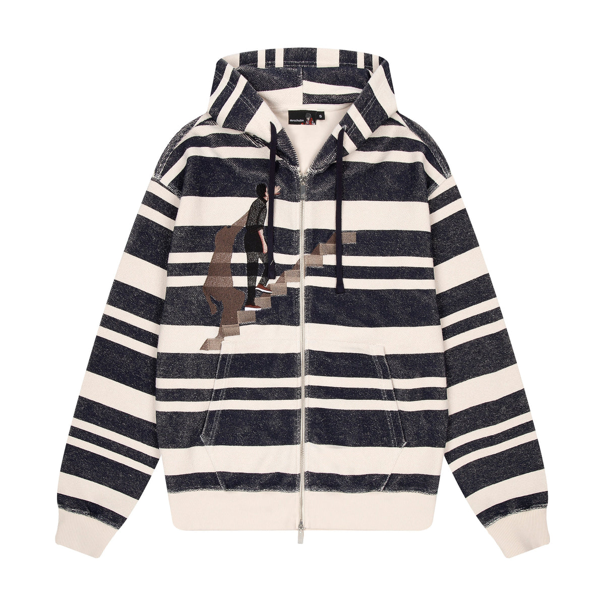 Derschutze "on air" striped Zip Up