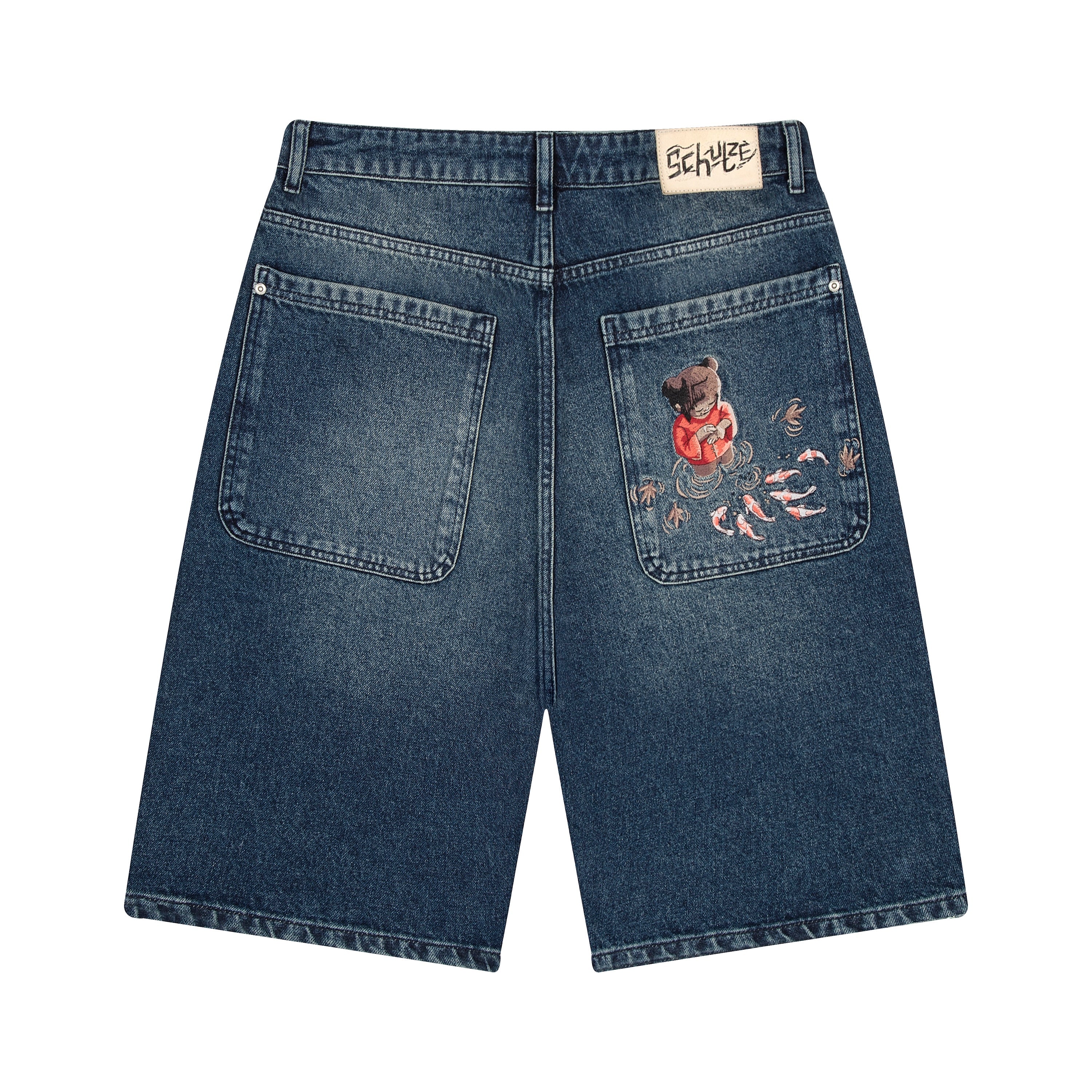 Derschutze "koi fish v2" Jorts washed indigo