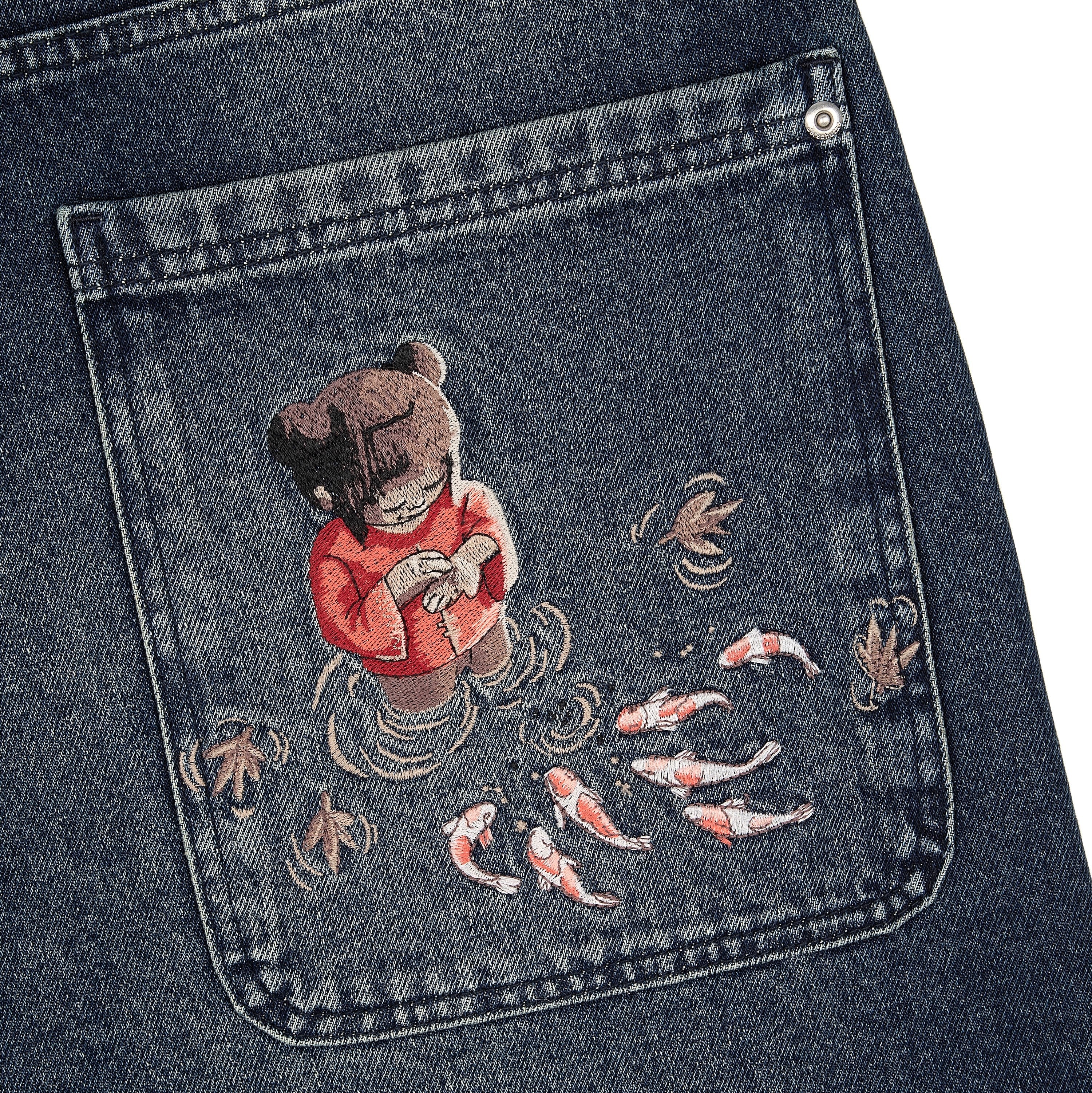 Derschutze "koi fish v2" Jorts washed indigo