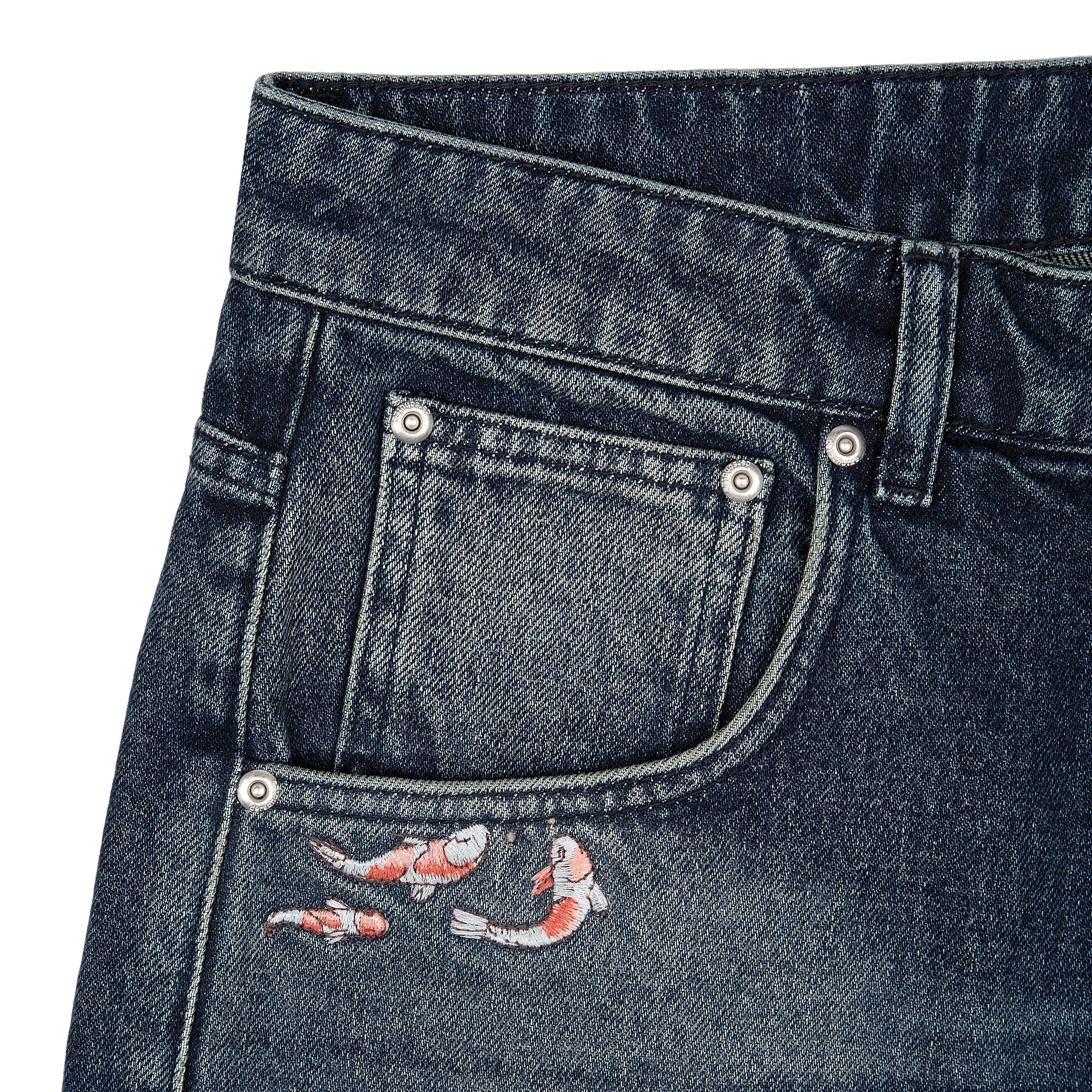 Derschutze "koi fish v2" Jorts washed indigo