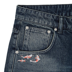Derschutze "koi fish v2" Jorts washed indigo