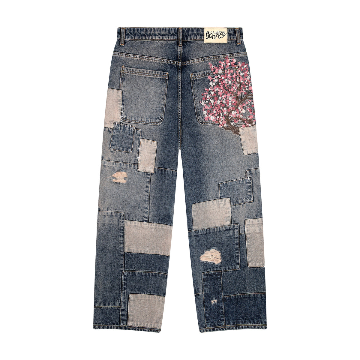 Derschutze "blossom v2" patchwork washed Denim