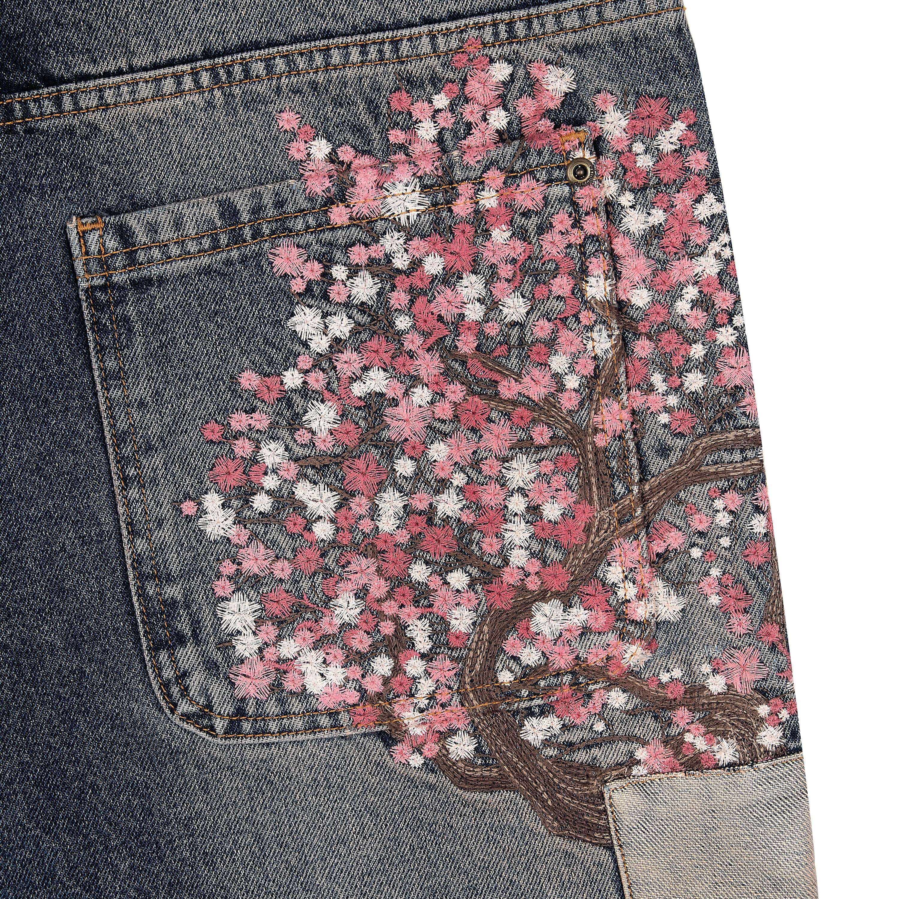 Derschutze "blossom v2" patchwork washed Denim