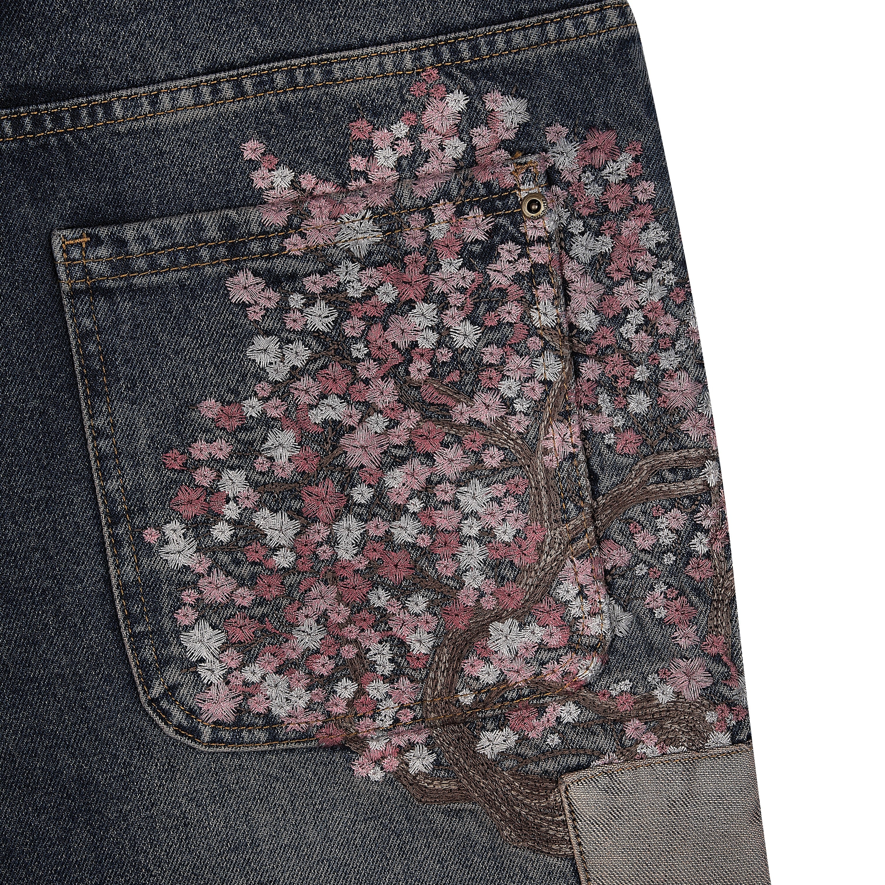 Derschutze "blossom v2" patchwork Denim dark indigo