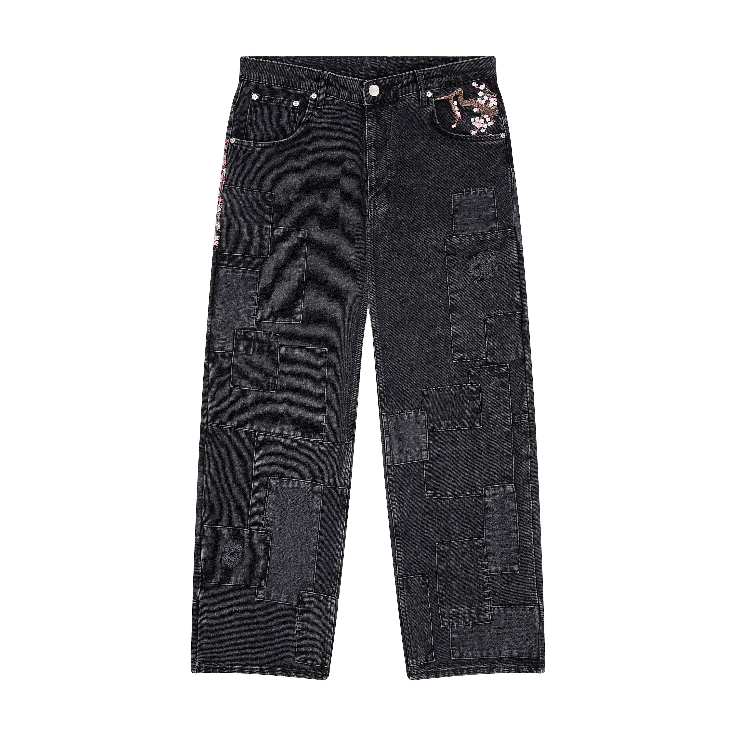 Derschutze "blossom v2" patchwork Denim black