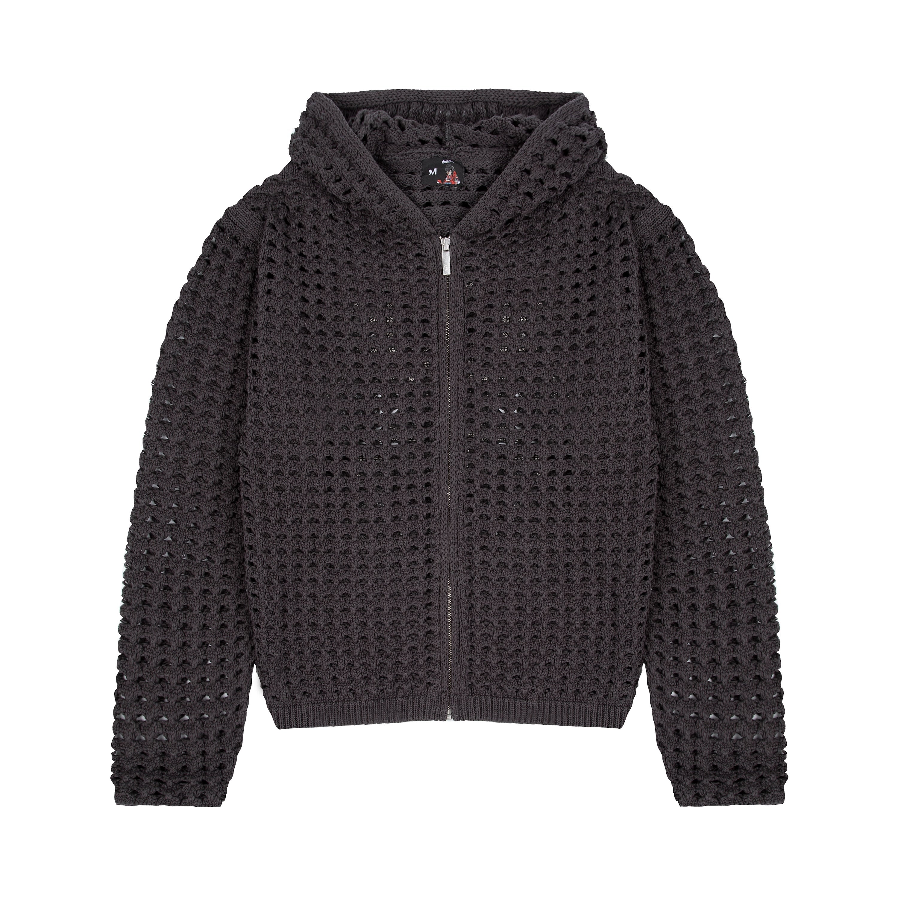 Derschutze "aziza" crochet zip up anthracite