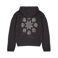 Derschutze "aziza" crochet zip up anthracite