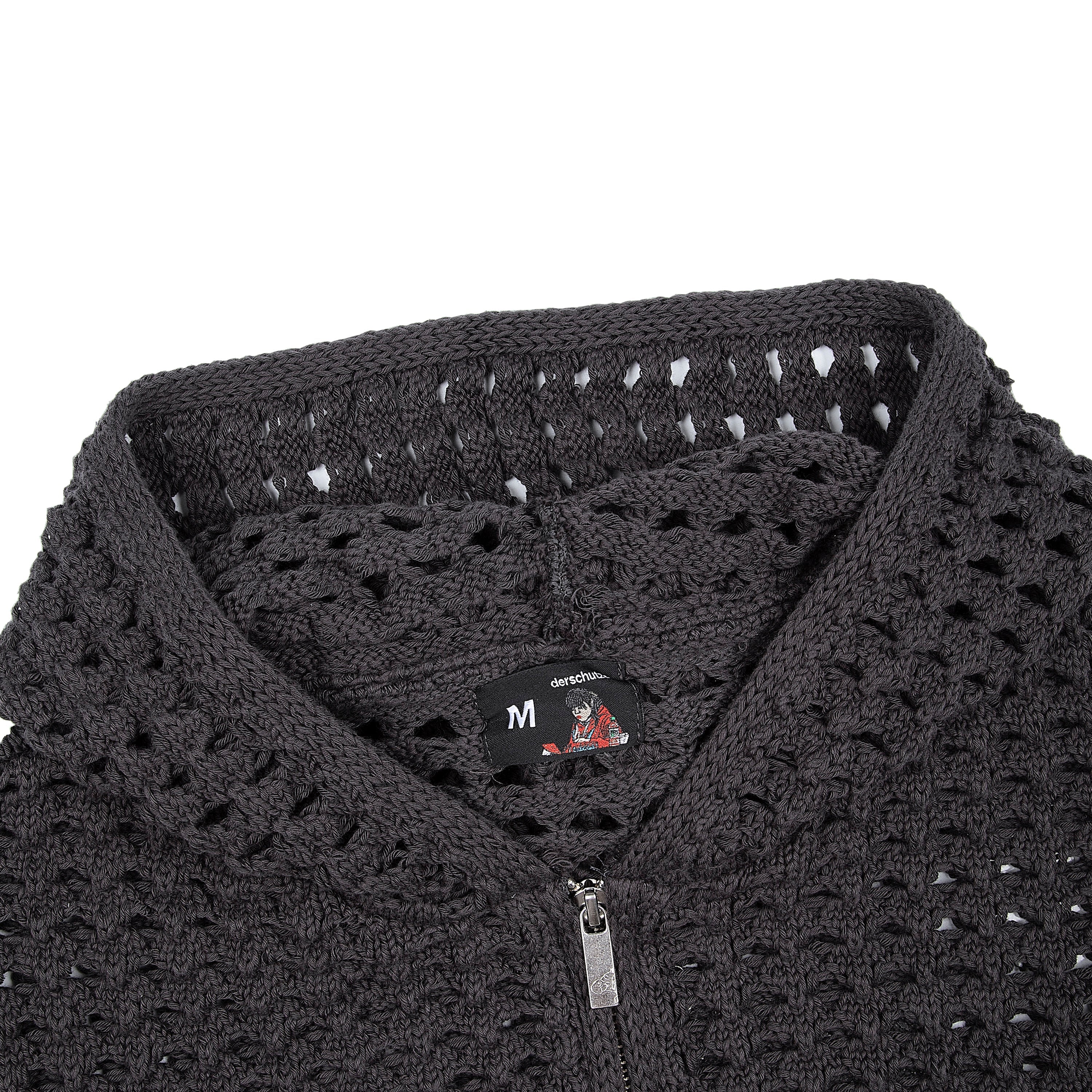 Derschutze "aziza" crochet zip up anthracite